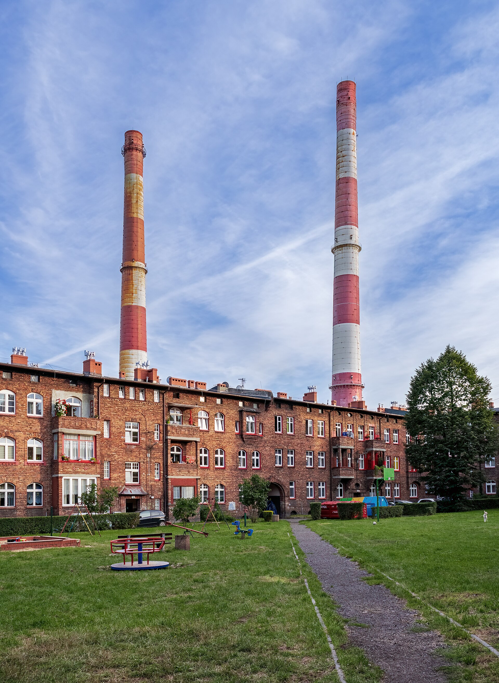 Zabytkowe ceglane osiedle Nikiszowiec w Katowicach.